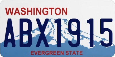 WA license plate ABX1915