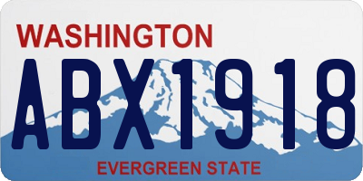 WA license plate ABX1918