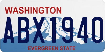 WA license plate ABX1940