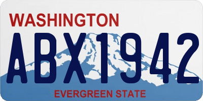WA license plate ABX1942