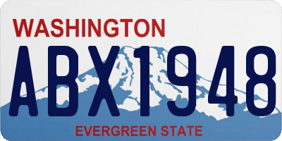 WA license plate ABX1948