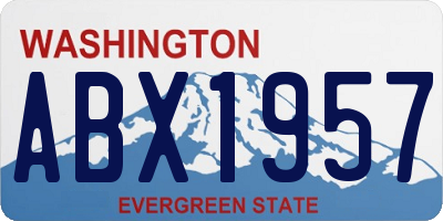 WA license plate ABX1957