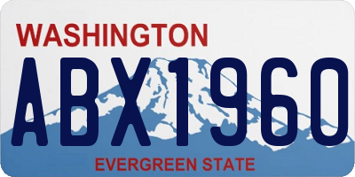 WA license plate ABX1960