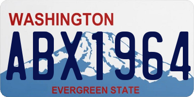 WA license plate ABX1964