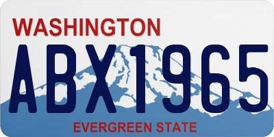 WA license plate ABX1965