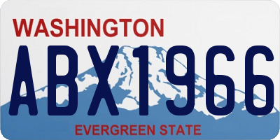 WA license plate ABX1966
