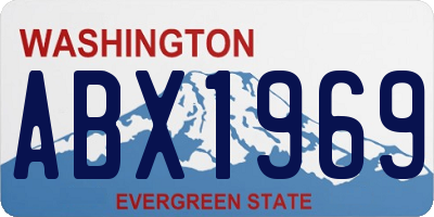 WA license plate ABX1969