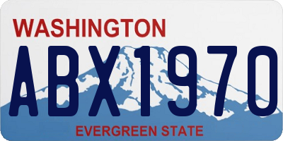 WA license plate ABX1970