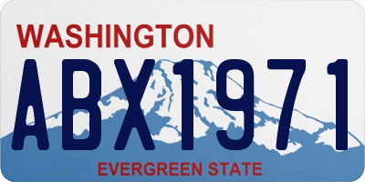 WA license plate ABX1971