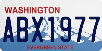 WA license plate ABX1977