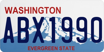 WA license plate ABX1990