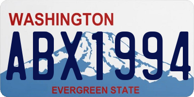 WA license plate ABX1994
