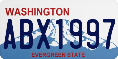 WA license plate ABX1997