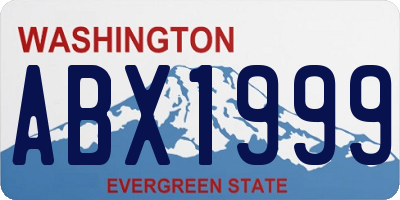 WA license plate ABX1999