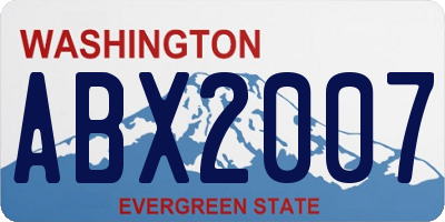 WA license plate ABX2007