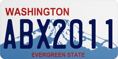WA license plate ABX2011