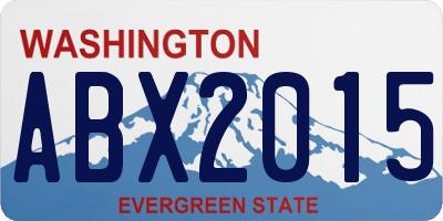 WA license plate ABX2015