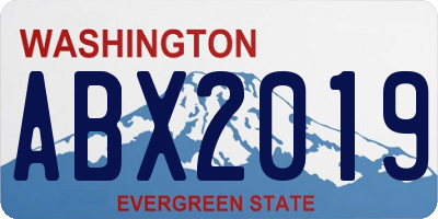 WA license plate ABX2019