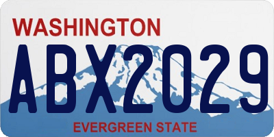 WA license plate ABX2029