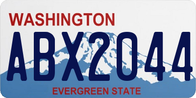 WA license plate ABX2044