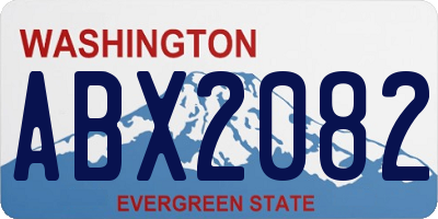 WA license plate ABX2082