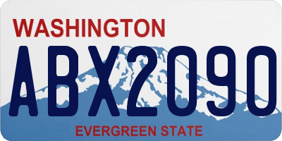 WA license plate ABX2090