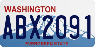 WA license plate ABX2091