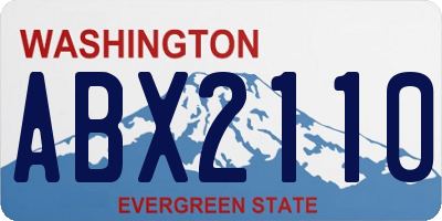 WA license plate ABX2110