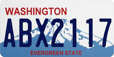 WA license plate ABX2117