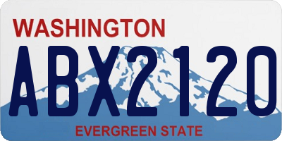 WA license plate ABX2120