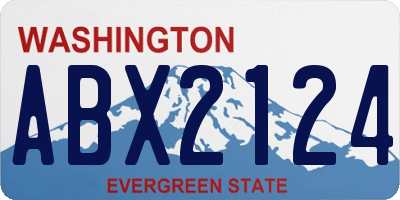 WA license plate ABX2124