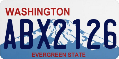 WA license plate ABX2126