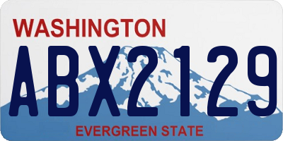 WA license plate ABX2129
