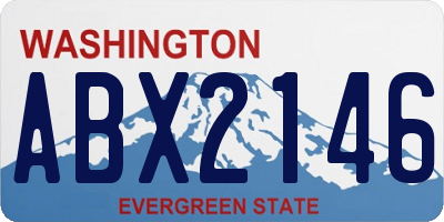 WA license plate ABX2146