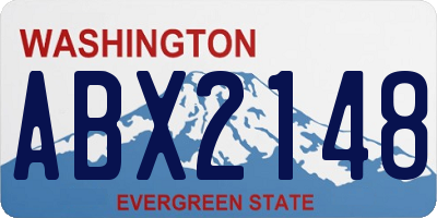 WA license plate ABX2148