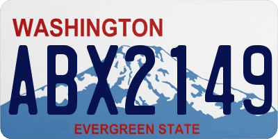 WA license plate ABX2149
