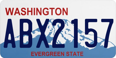 WA license plate ABX2157