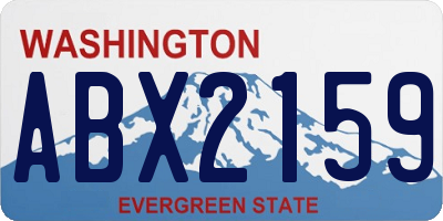 WA license plate ABX2159