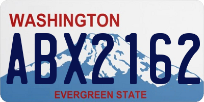 WA license plate ABX2162