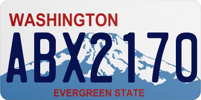 WA license plate ABX2170