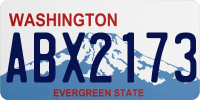 WA license plate ABX2173