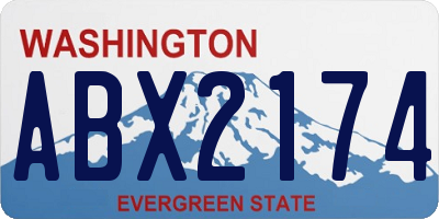 WA license plate ABX2174
