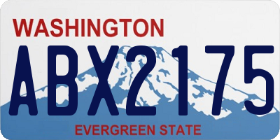 WA license plate ABX2175