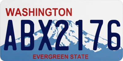 WA license plate ABX2176