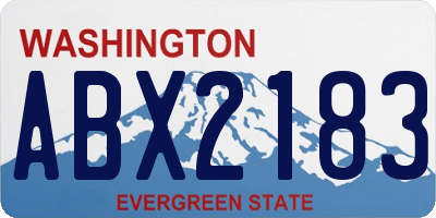 WA license plate ABX2183