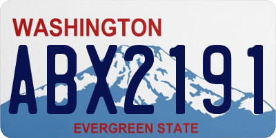 WA license plate ABX2191