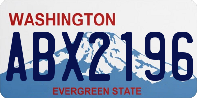 WA license plate ABX2196