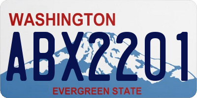 WA license plate ABX2201
