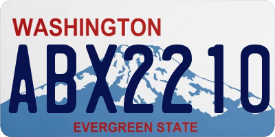 WA license plate ABX2210