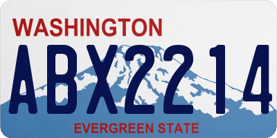 WA license plate ABX2214